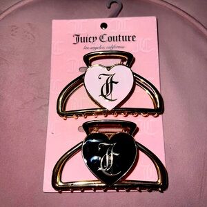 Juicy Couture Gold Heart Hair Clips